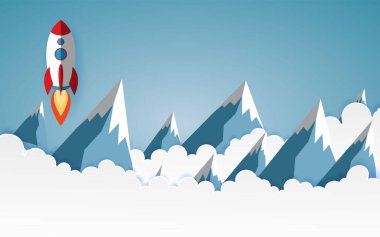 Roketler dağların üzerinde süzülüyor güzel bulutların üstünde