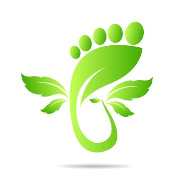 CO2 ayak izi kavramı simge vektör çizimi 