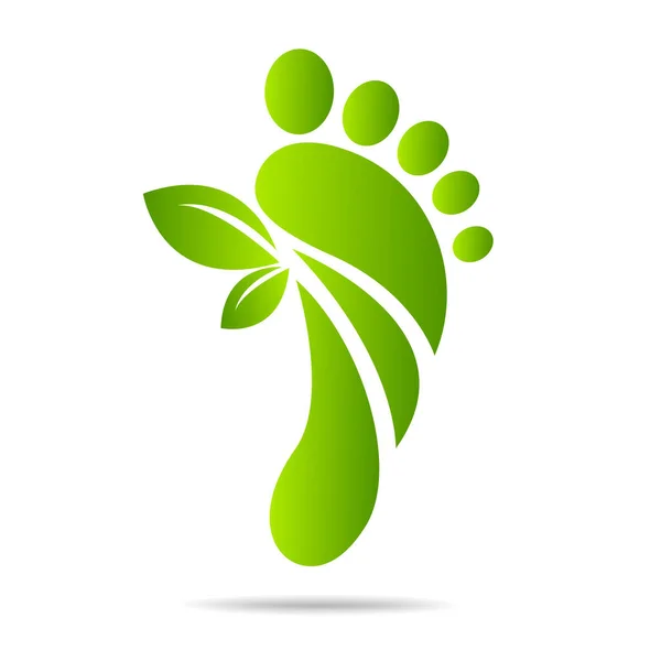 Co2 Footprint Concept Sign Icon Vector Illustration — Stock Vector