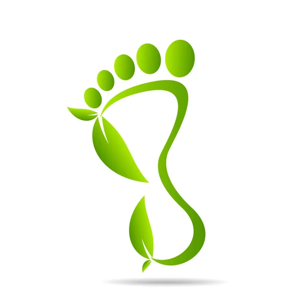 Co2 Footprint Concept Sign Icon Vector Illustration — Stock Vector