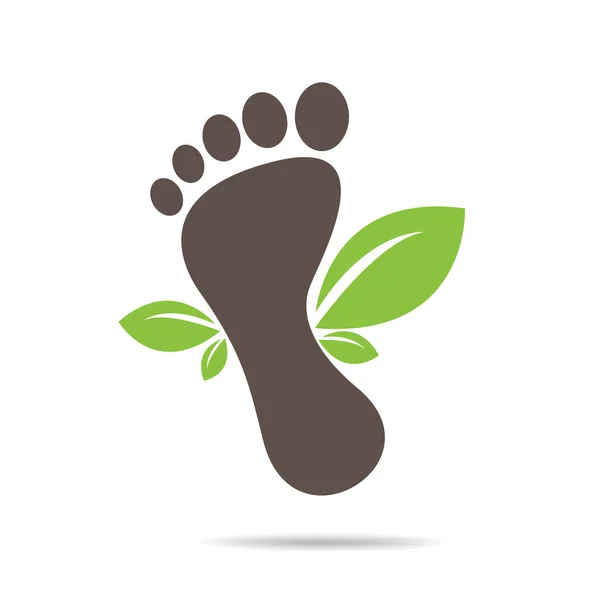 Co2 Footprint Concept Sign Icon Vector Illustration — Stock Vector