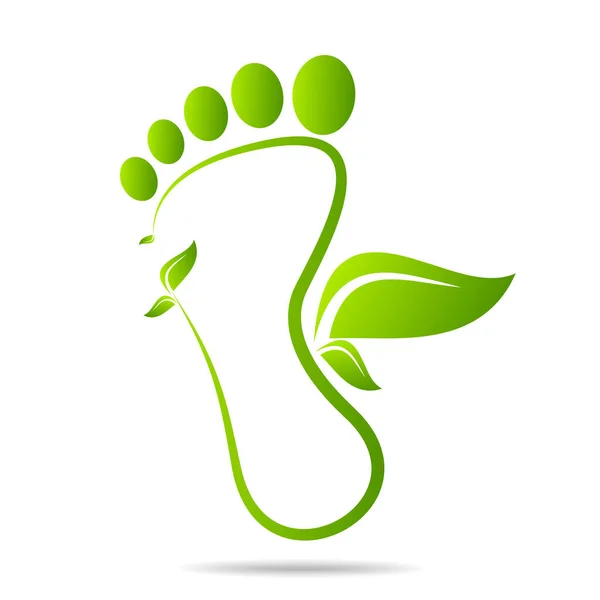 Co2 Footprint Concept Sign Icon Vector Illustration — Stock Vector