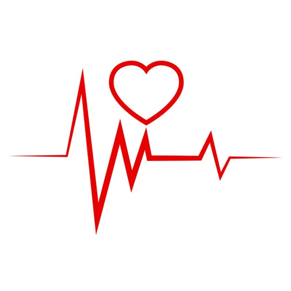 Ritmo Cardíaco Electrocardiograma Ecg Señal Ekg Diseño Del Concepto Línea — Vector de stock