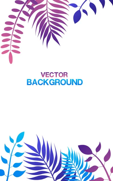 Абстрактный Вертикальный Фон Социальные Медиа Истории Обои Листьями Растения Копировальным — стоковый вектор
