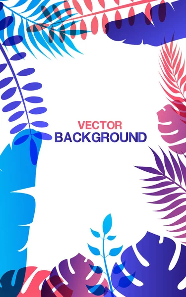 Abstract Vertical Background Social Media Stories Wallpapers Leaves Plants Copy — Stock Vector