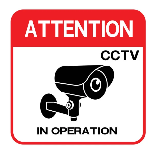 Cctv Kamera Schwarz Videoüberwachung Sign Vector Isoliert — Stockvektor