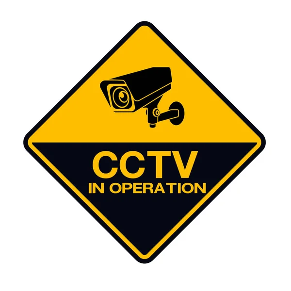 Cámara Cctv Negro Video Vigilancia Sign Vector Aislado — Archivo Imágenes Vectoriales