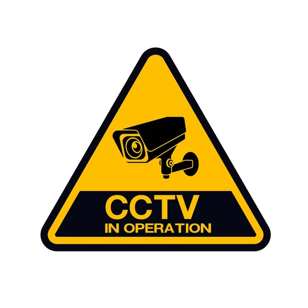 Cctv Kamera Schwarz Videoüberwachung Sign Vector Isoliert — Stockvektor