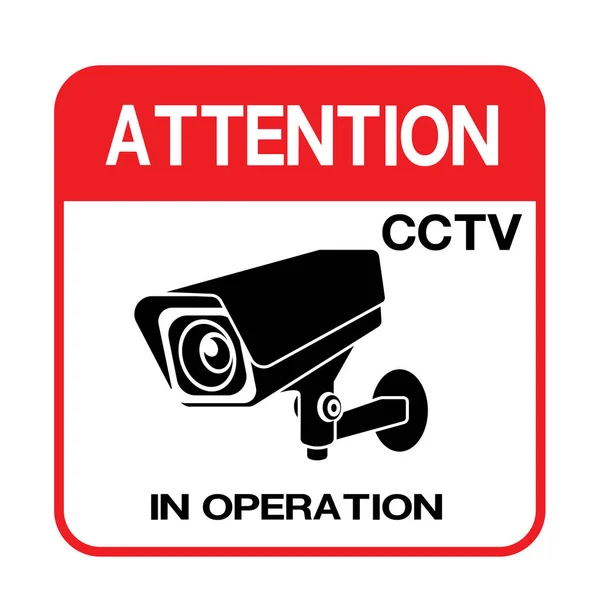 Cámara Cctv Negro Video Vigilancia Sign Vector Aislado — Vector de stock