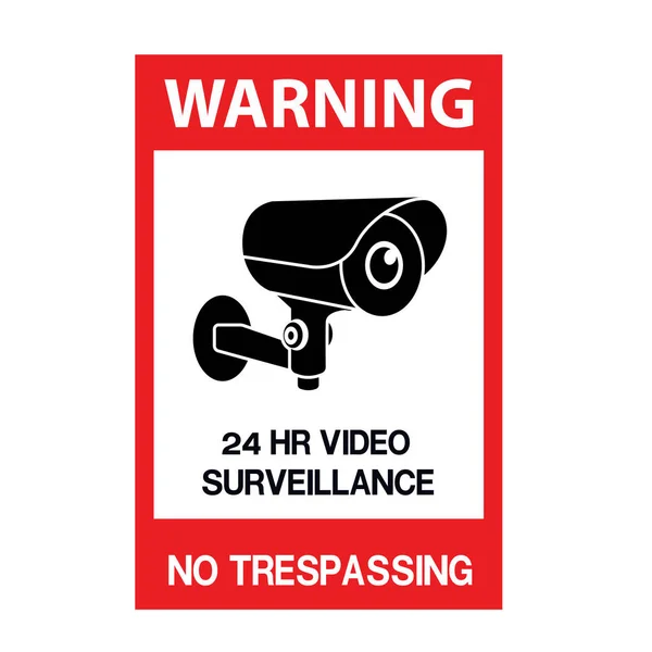 Cámara Cctv Negro Video Vigilancia Sign Vector Aislado — Vector de stock