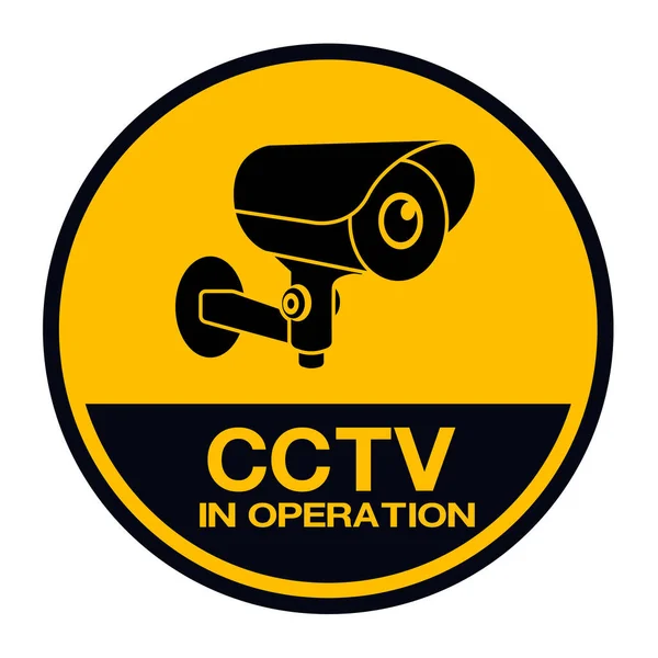 Cámara Cctv Negro Video Vigilancia Sign Vector Aislado — Vector de stock