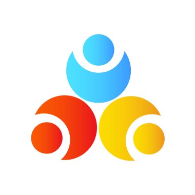 Topluluk tasarımı ilham vektörü şablonu, Sosyal ilişki ve ikon, evlat edinme bakım logosu konsepti, simge sembolü