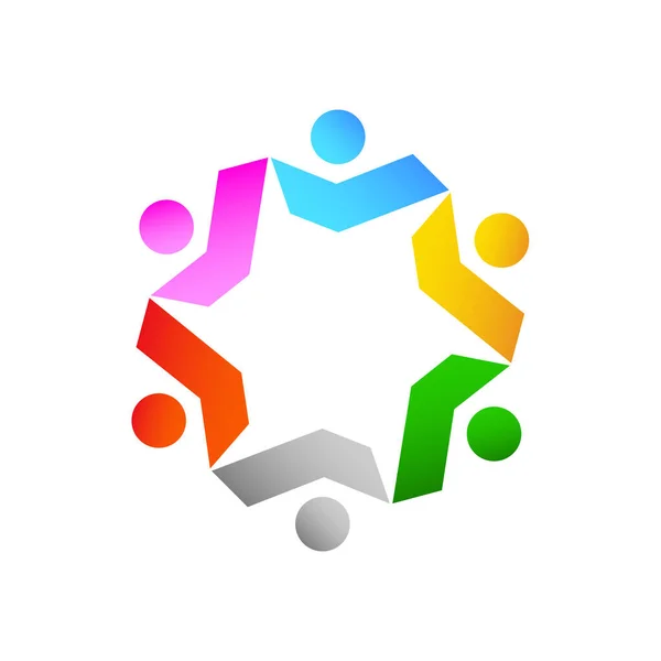 Modelo Vetor Inspiração Design Comunitário Relacionamento Social Ícone Conceito Logotipo — Fotografia de Stock