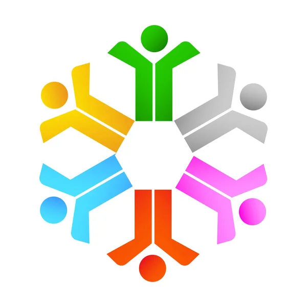 Modelo Vetor Inspiração Design Comunitário Relacionamento Social Ícone Conceito Logotipo — Fotografia de Stock