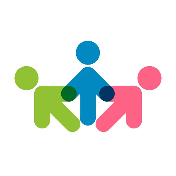 Wzór Szablonu Wektora Projektu Wspólnotowego Relacje Społeczne Ikona Koncepcja Logo — Zdjęcie stockowe