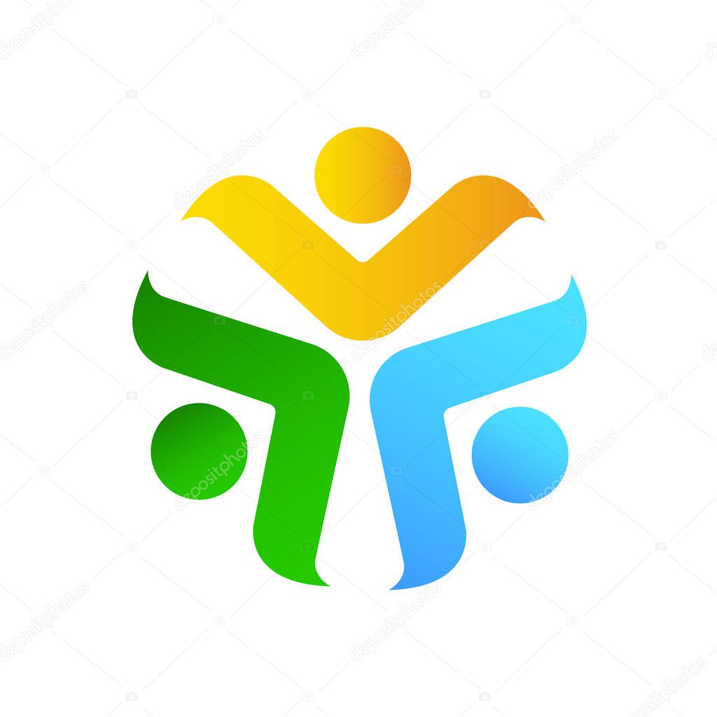 Community design inspiration vector template, Social relationship and icon, Adoption care logo concept, Icon symbol
