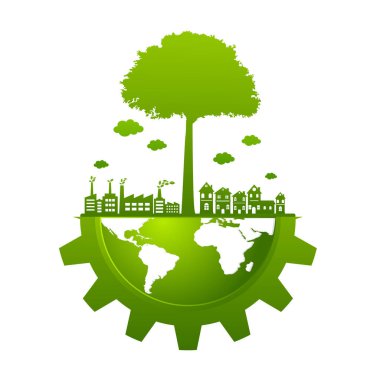 Ekoloji dostu kavram. Dünyayı kurtar.