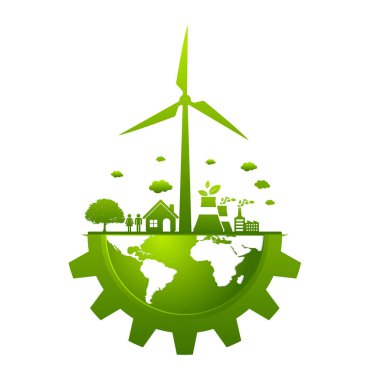 Ekoloji dostu kavram. Dünyayı kurtar.