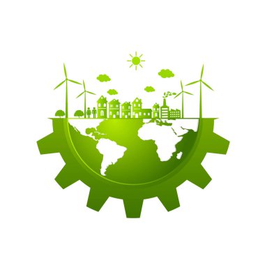 Ekoloji dostu kavram. Dünyayı kurtar.