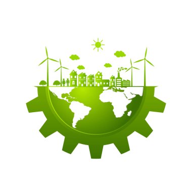 Ekoloji dostu kavram. Dünyayı kurtar.