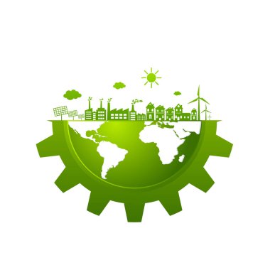 Ekoloji dostu kavram. Dünyayı kurtar.