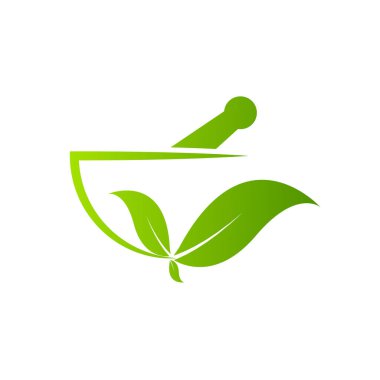 bitkisel tıp ikonu vektör çizim şablonu