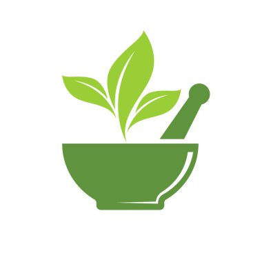 bitkisel tıp ikonu vektör çizim şablonu