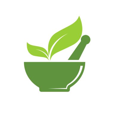 bitkisel tıp ikonu vektör çizim şablonu