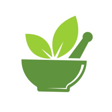 bitkisel tıp ikonu vektör çizim şablonu