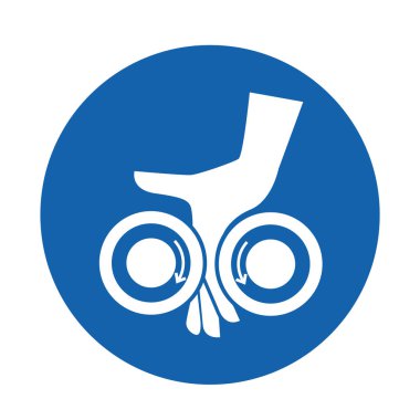 El dolaşıklığı Rollers Sembol İşareti Beyaz Arkaplanda İzole, Vektör Resimleri