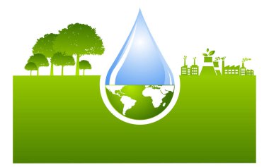 Dünya Su Günü Doğa Tasarruf Doğa Vektörü