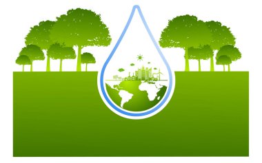 Dünya Su Günü Doğa Tasarruf Doğa Vektörü