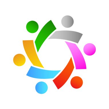 Topluluk tasarımı ilham vektörü şablonu, Sosyal ilişki ve ikon, evlat edinme bakım logosu konsepti, simge sembolü