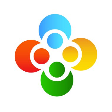 Topluluk tasarımı ilham vektörü şablonu, Sosyal ilişki ve ikon, evlat edinme bakım logosu konsepti, simge sembolü