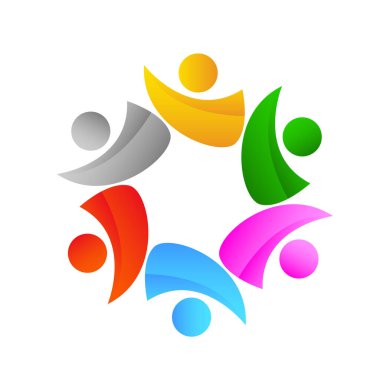 Topluluk tasarımı ilham vektörü şablonu, Sosyal ilişki ve ikon, evlat edinme bakım logosu konsepti, simge sembolü