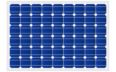 Silikon fotovoltaik güneş paneli dokusu Detaylı vektör çizimi