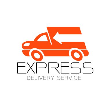 Teslimat kamyonu ikon vektörü. Ulaşım işareti