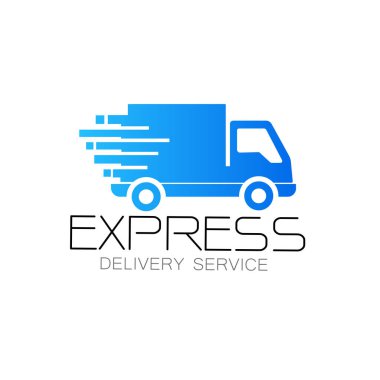 Teslimat kamyonu ikon vektörü. Ulaşım işareti