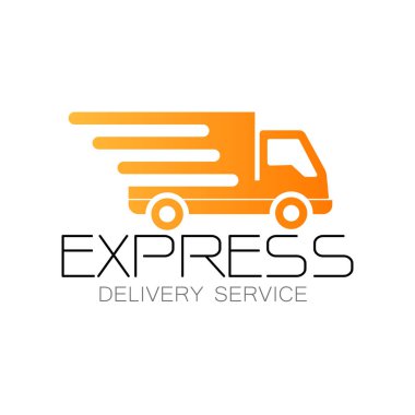 Teslimat kamyonu ikon vektörü. Ulaşım işareti