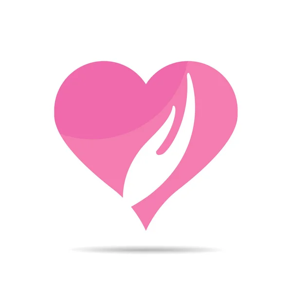 Heart Care Concept Design Vector Icon — 스톡 벡터