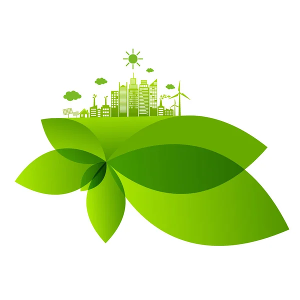 Concept Écologique Environnemental Éléments Conception Bannières Pour Développement Énergétique Durable — Image vectorielle