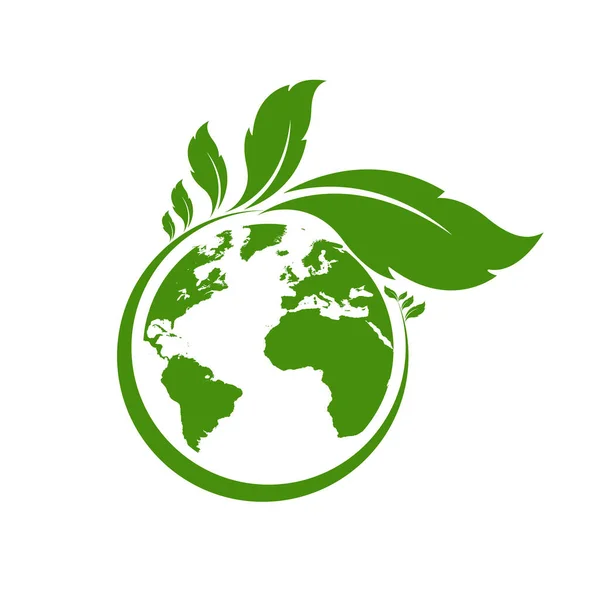 Ökologie Weltsymbol Symbol Umweltfreundliches Konzept Für Unternehmen — Stockvektor