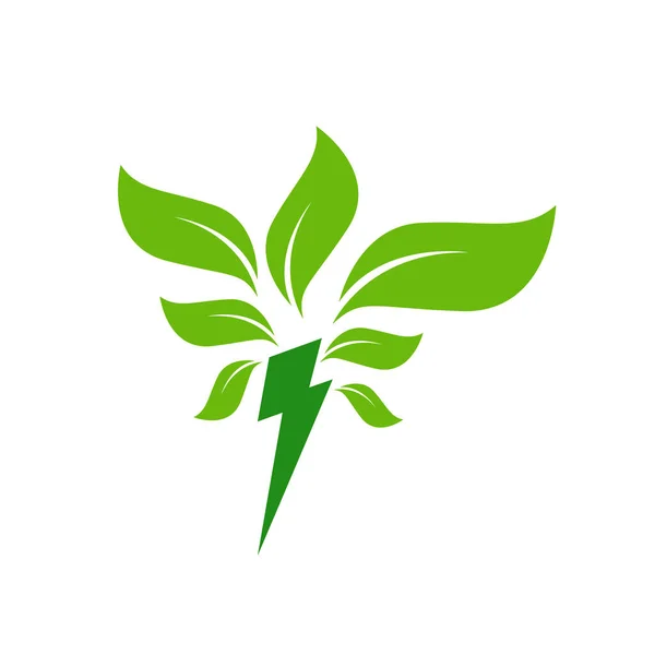 Green Power Energy Design Element Donner Vektor Symbol — Stockvektor