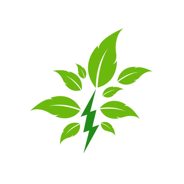 Green Power Energy Design Element Donner Vektor Symbol — Stockvektor