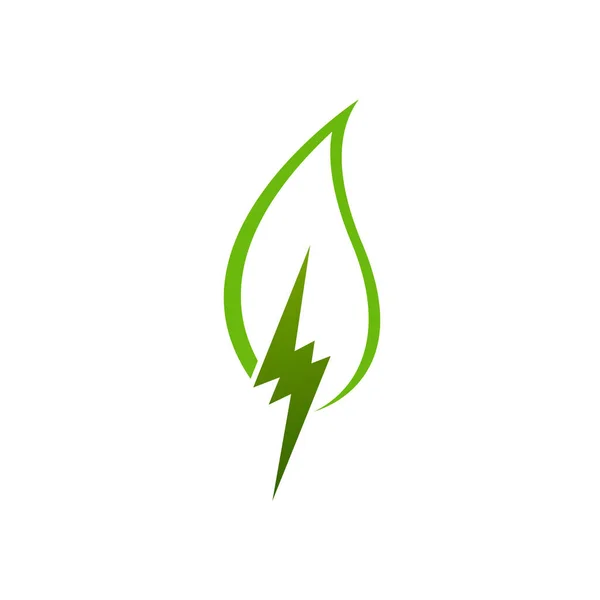 Значок Green Power Design Element Thunder — стоковый вектор