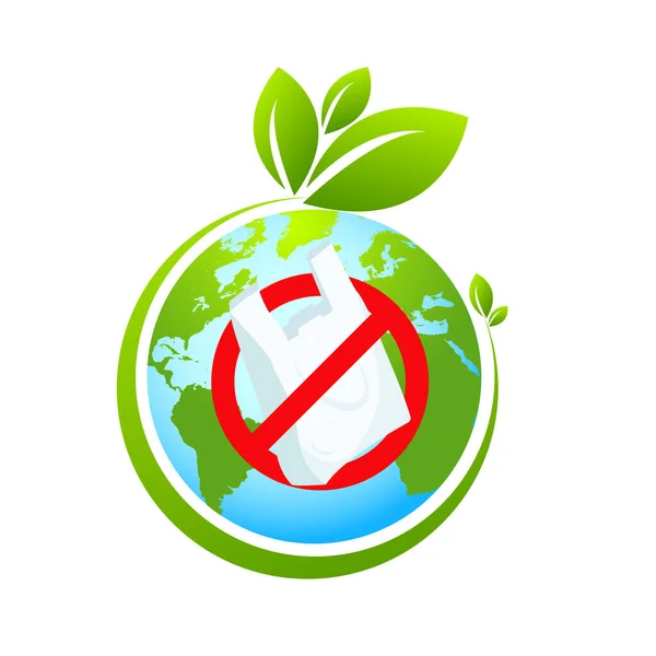 Dünya 'da plastik poşet yok. İmza illüstrasyonu yok.