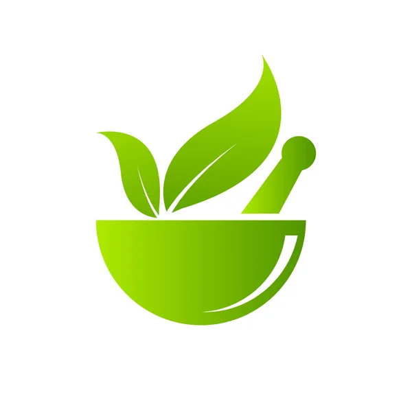 Pflanzliche Medizin Symbol Vektor Illustration Design Vorlage — Stockvektor