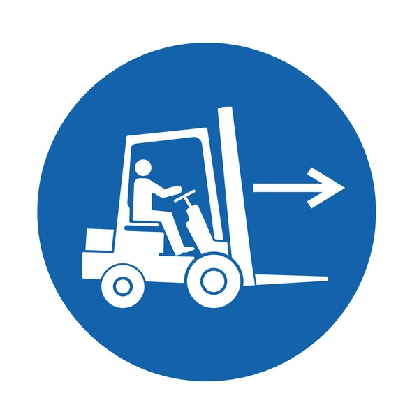 Forklift Point Right Symbol Sign Isolate Vector Illustration — Stock Vector