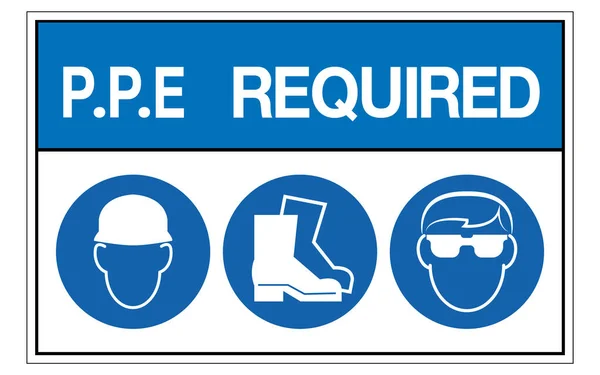 Ppe Required Sign Symbol Vector Illustration Isolate White Background Icon — Stock Vector