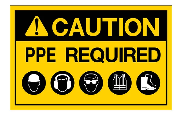 Ppe Required Sign Symbol Vector Illustration Isolate White Background Icon — Stock Vector